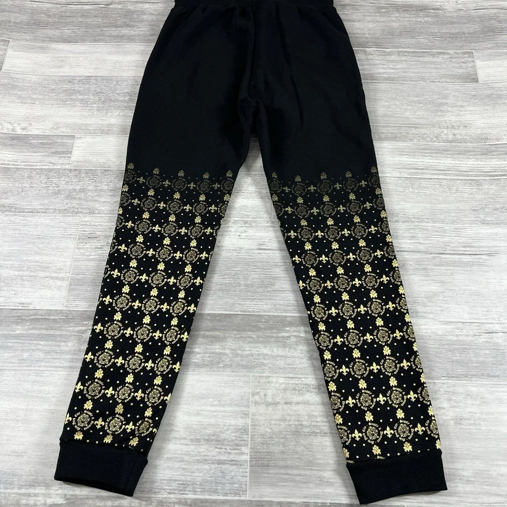 Supply & Demand‎ Royalty Monogram Jogger Sweatpants Black/Gold Men's Small NWT